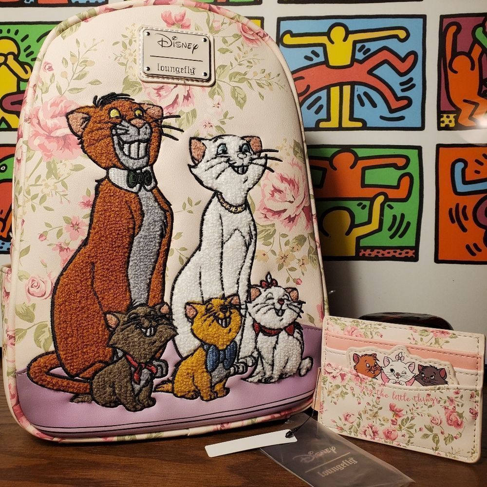Loungefly  aristocrats backpack and cardholder set